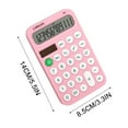 thumbnail image 7 of Mini Calculator, 12 Digit Standard Function, Small Cute Design, for Home, Institute, and Desk Use, Pink Plastic, by FAJHHA, 7 of 7