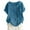 Blue Womens Tops, variant on ZZwxWA Womens Blouses and Tops Dressy Short Sleeve Round Neck Solid Summer Cute Shirts Casual Plus Size Button Breathable Cotton Linen Blouses Blue M