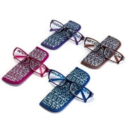 EYEGUARD Reading Glasses 4 Pair Spring Hinge Readers Fashion Women Glasses +1.50