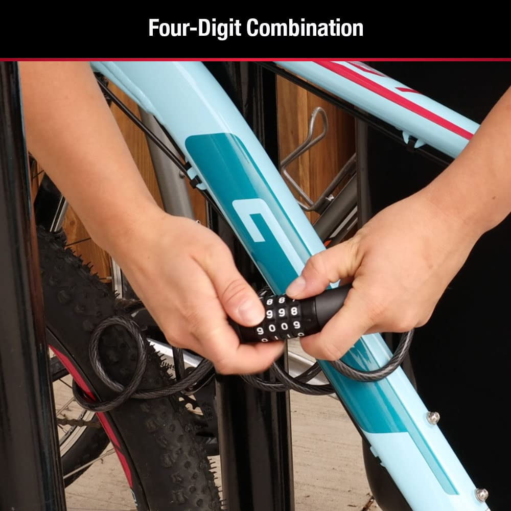 Master Lock 8114D Set Your Own Combination Bike Lock 6 ft Long Black Walmart