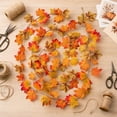 thumbnail image 5 of Hometravel Artificial Maple Leaf Vines Decorations, Fall Garland for Fireplaces and Dining Tables, Thanksgiving and Halloween Home Accent, 5 of 8