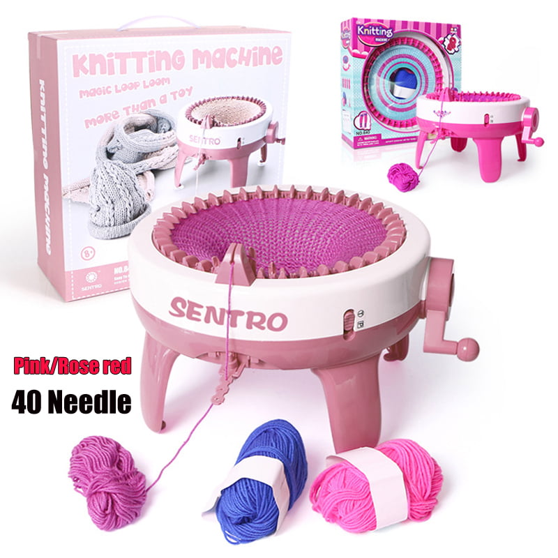 40 Needle DIY Hand Knitting Machine Weaving Loom Knit for Scraf Hat ...