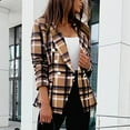 thumbnail image 5 of IROINNID Women's Blazer Jacket Long Sleeve Plaid Peak Lapel Outwear, Casual Business Attire Plaid Cardigan Jacket, 5 of 8