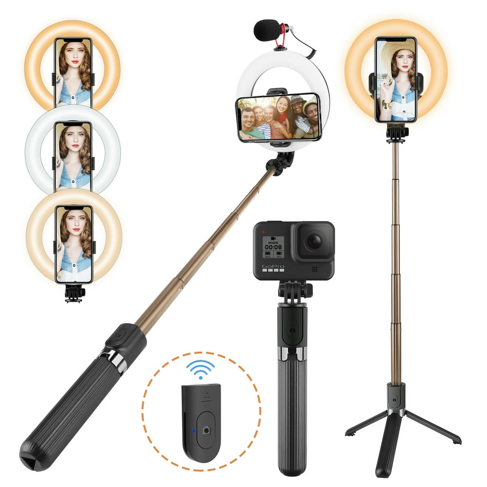 Selfie Ring Light for Phone with Tripod Stand & Selfie Stick Tripod,Hot