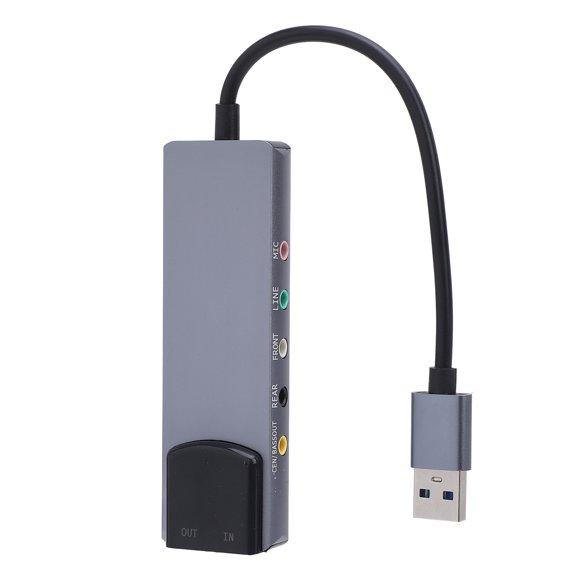 Tarjeta De Sonido Externa, Adaptador De Tarjeta De Sonido USB De Entrada Y Salida Para Altavoz