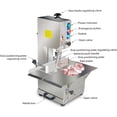 thumbnail image 6 of Kolice Commercial Electric Frozen Meat Bone Saw Machine, 1500W, Big 6 Blades,With Waterproof Safety Device,Workbeach, Cutting Thickness:0.79"-5.91", 6 of 8