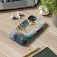 thumbnail image 2 of iPhone Tough Case - Teal Gold Aqua Abstract Swirl Marble Artwork Design - iPhone 14 Plus, 2 of 5