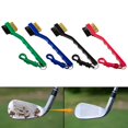 thumbnail image 3 of Brosse de Nettoyage de Golf Résistante à l'Usure, Portable, Poignée Antidérapante, Multifonction, Prise Confortable, Élimination de la Saleté, Poils en Nylon, Double S, 3 of 10