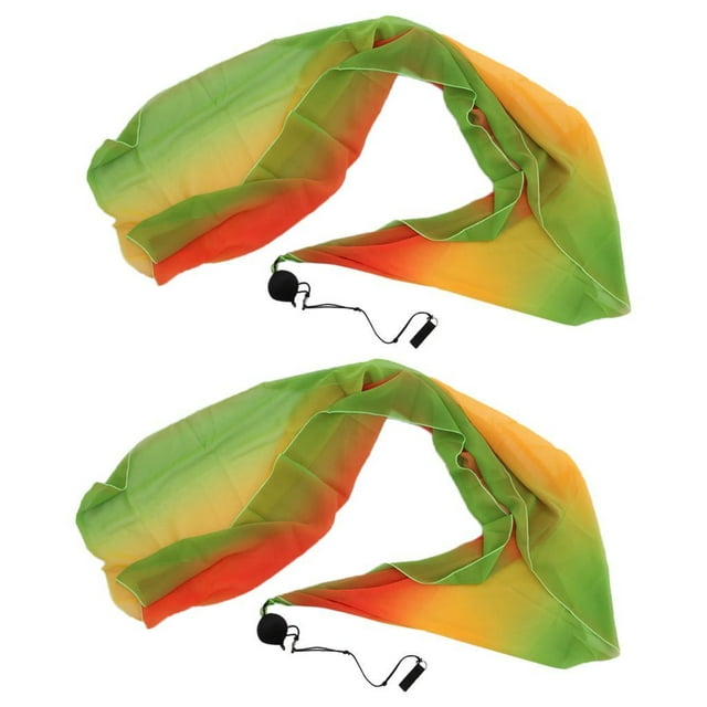 Qarigey Par Veil Poi Throw Balls Cadena Ajustable de Seda Imitada para Danza del Vientre Prendas para la parte inferior del cuerpo Tipo 7