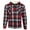 White/Black/Grey, variant on Men's Hoodie Plaid Long Sleeve Warm Sherpa Lined Full Zip Up Hooded Sweatshirt, Beige/Black/Red, M