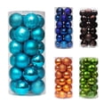 thumbnail image 4 of Hwkond 24pcs Christmas Decorative Balls, Christmas Hanging Ornaments, Electroplated Plastic Ball Barrel Christmas Ball, Christmas Tree Pendant Hanging Ball,Lake Blue(6cm/2.36in), 4 of 9