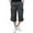 Gray, variant on Fesfesfes Men's Plus Size Pants Multi-pocket Wear-resistant Cropped Trousers Knee Length Cargo Pants