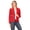 Red, variant on Women's Casual Office Work Long Sleeve Open Front Blazer Jacket