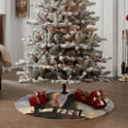 thumbnail image 6 of Bingfone Christmas Tree Skirt Mat Christmas Decoration Interior 30"-Elephant Giraffe On A Mountain Top Sunset, 6 of 8