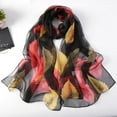 thumbnail image 3 of SWSMCLT Women's Pashmina Shawl Long Shawl Chiffon Scarves Winter Summer Spring Soft Elegant Thin Fall Convertible Black One Size, 3 of 4