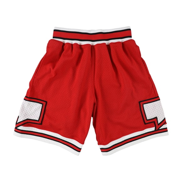 Mitchell & Ness Nice Kicks - Pantalones cortos deportivos para hombre, color rojo, grande