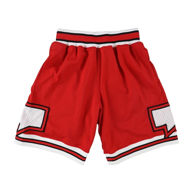 Mitchell & Ness Nice Kicks - Pantalones cortos deportivos para hombre, color rojo, grande