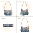 thumbnail image 7 of FORMRS Womens Shoulder Bag with Chain Strap Clutch Purse Cute Tote Handbag, Blue Plants Window, 7 of 7