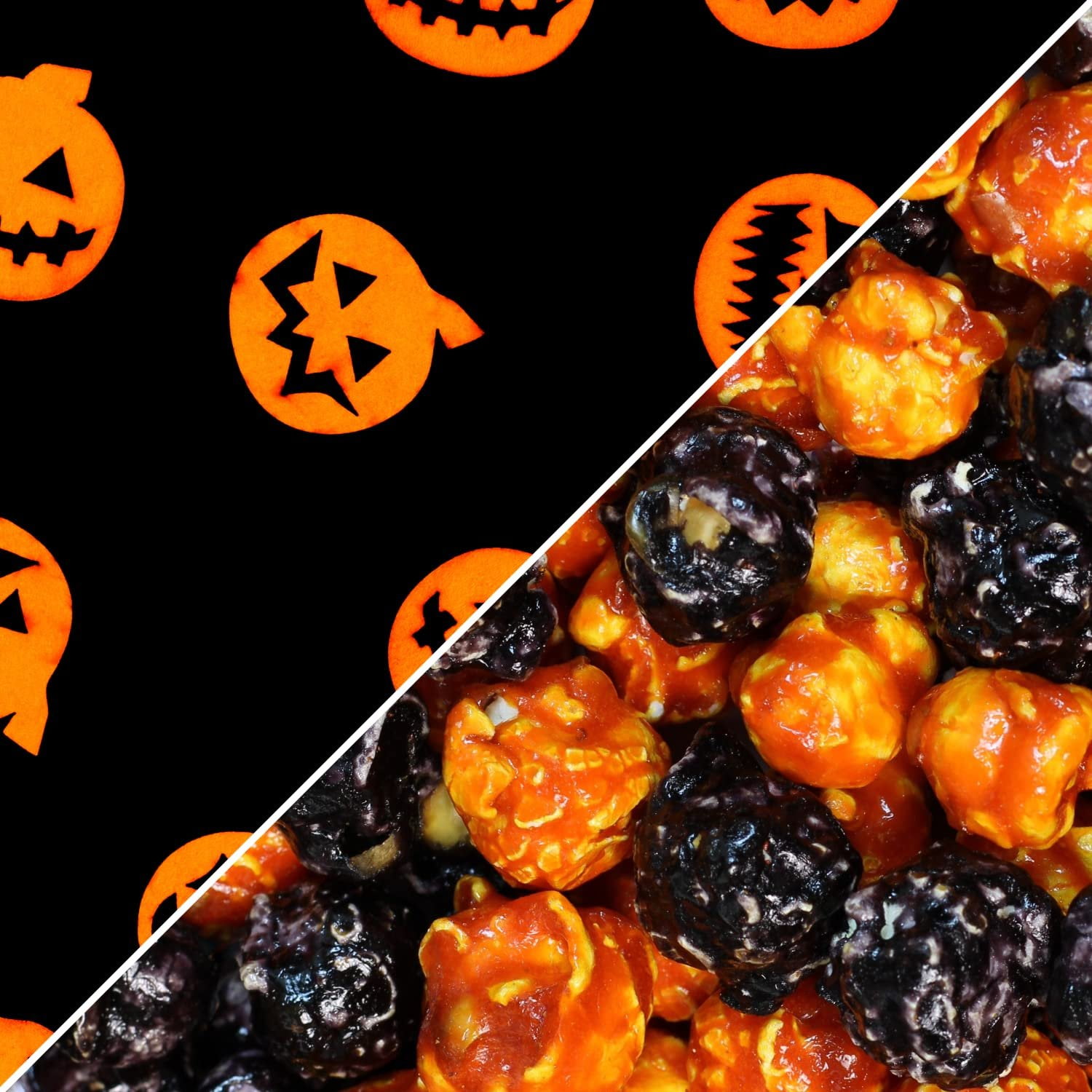 Spooky Pop Halloween Black & Orange Popcorn by It's Delish, 2 lbs Bulk Bag  Bulk Gourmet Air Popped Pop Corn Snack - Fruity Orange Themed Candy Confetti  Birthday Party, Events  Vegan, Kosher