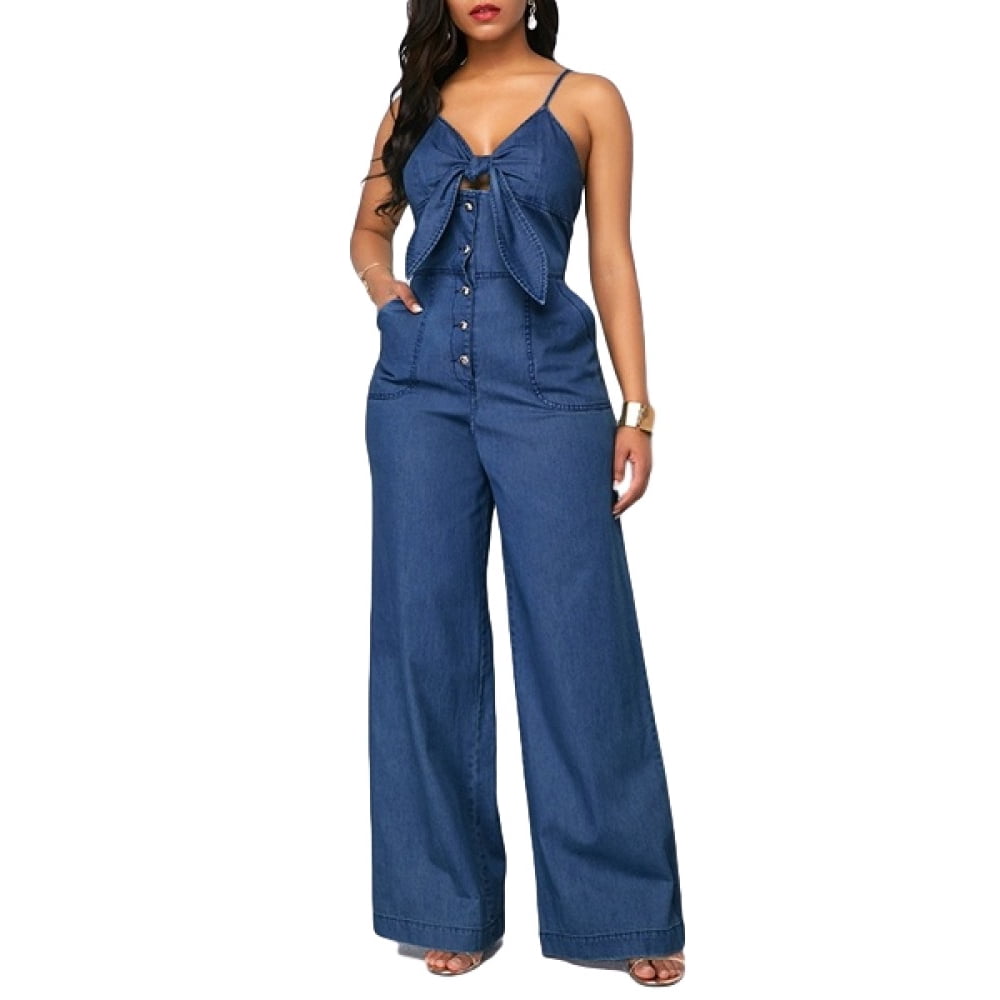 plus size jean jumpsuit