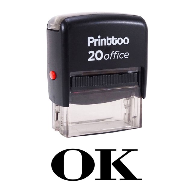 Printtoo Office Stationary Stamp OK Self Inking Rubber Stamp-Black