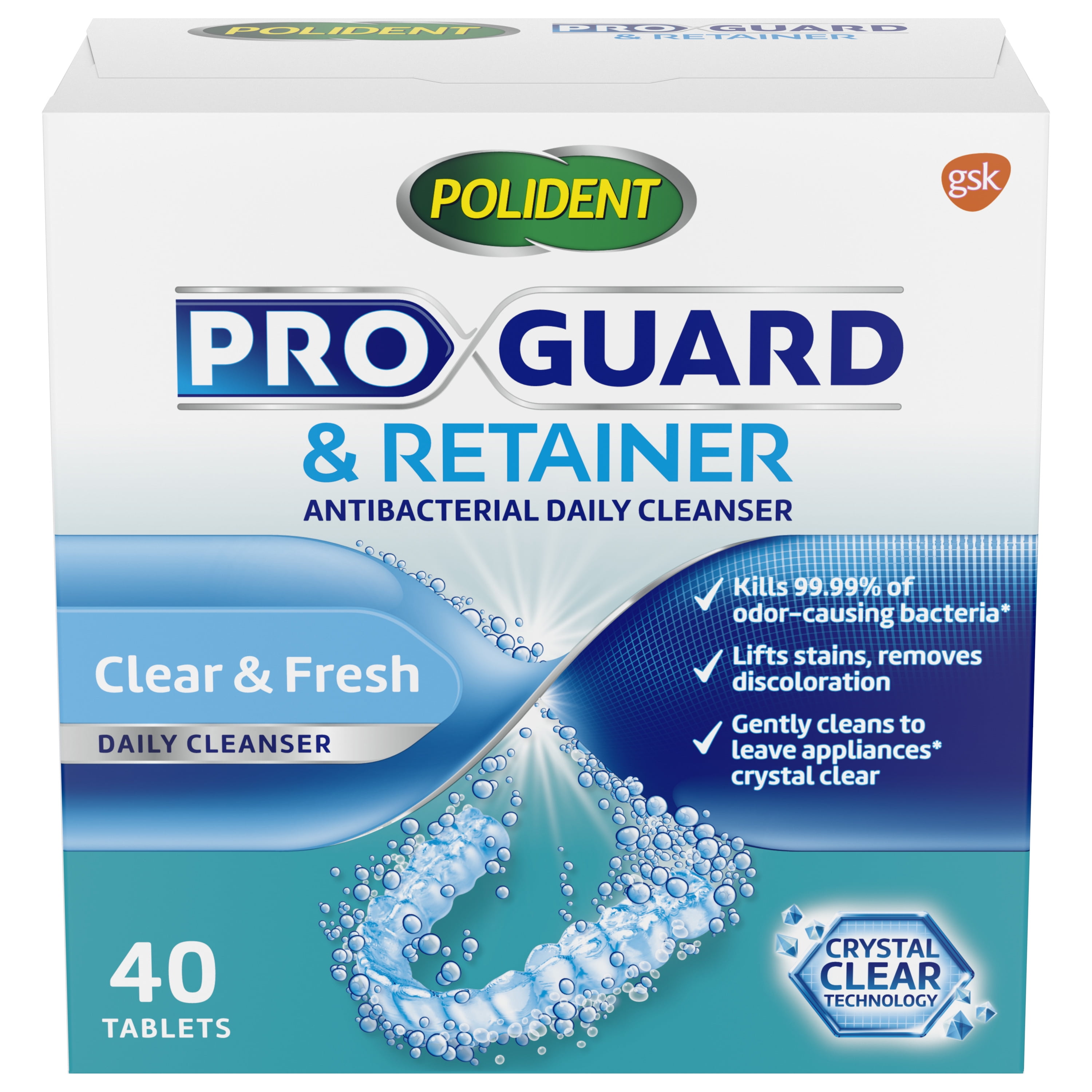 Polident ProGuard & Retainer Daily Cleansing Tablets, Mouth Guard