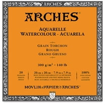 Arches Watercolor Block - 7.9"x 7.9", Rough, 140 lb, 20 Sheets