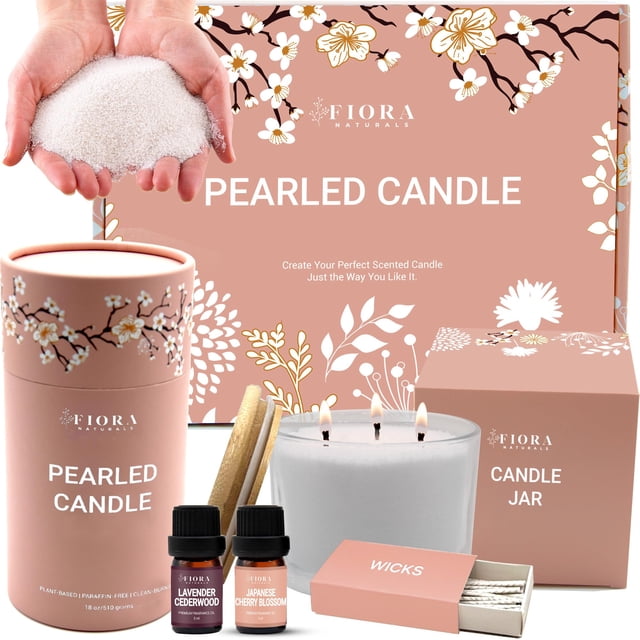 Kit para hacer velas Fiora Naturals Pearled Sand Wax 530 ml
