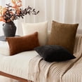 thumbnail image 7 of SUSIELADY Pack of 2 Decorative Throw Pillow Covers, 22x22 Inch, Soft Textured Square Cushion Covers with Zipper for Sofa, Couch, Bed, Living Room, Farmhouse, Cozy Accent Pillows, Coffee, 7 of 7