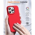 thumbnail image 2 of KOMI Designed for iPhone 16 Pro Max Case,Shockproof Liquid Silicone Protective Phone Case with Soft Anti-Scratch Microfiber Lining Ultra Slim Drop Protection Phone Cover 6.9 inch Red, 2 of 5