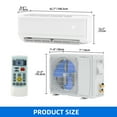 thumbnail image 3 of Dextrus 24000 BTU Mini Split Air Conditioner Heat Pump System, Wifi Enabled 21 SEER2 208-230V Ductless AC Cool Up to 1500 Sq. Ft, Compatible with Alexa, R32 Refrigerant & Installation Kit, White, 3 of 10