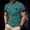 #94-Green, variant on Men Contrast Cuff Logo Printed T Shirt Crew Neck Short Sleeve Waffle Knit Casual Slim Fit Daily Streetwear Fashion Tops Gifts for Father