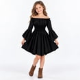 thumbnail image 2 of JAJAHO Girls Renaissance Dress Off Shoulder Bell Sleeve Pirate Halloween Dress For Carnival Party 3-11Y, 2 of 4
