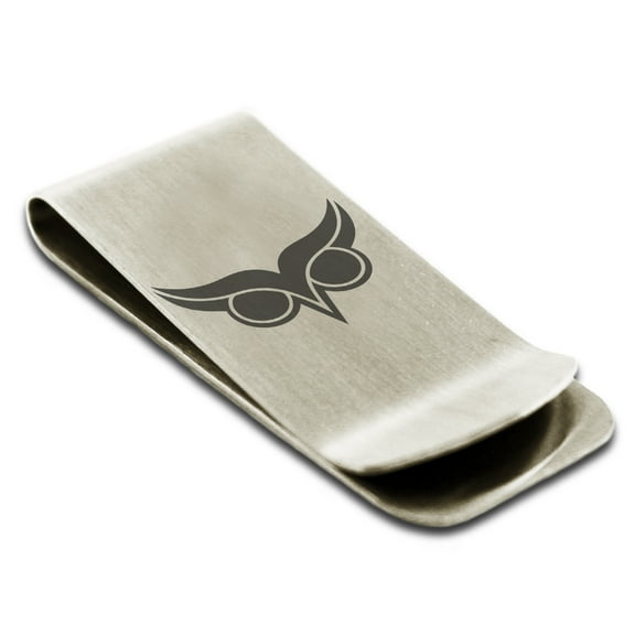Stainless Steel Athena Greek Goddess of Wisdom Engraved Money Clip Credit Card Holder