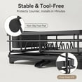 thumbnail image 4 of Gimgong Metal Dish Rack with Utensil Holder and Drainboard, Anti-Rust Kitchen Organizer, Black, 4 of 11