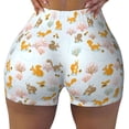 thumbnail image 2 of Rateoe Squirrel In The Forest Printed Power Workout Shorts for Women Tummy Control Squat Proof Ribbed Thick Seamless Scrunch Active Short-Large, 2 of 8