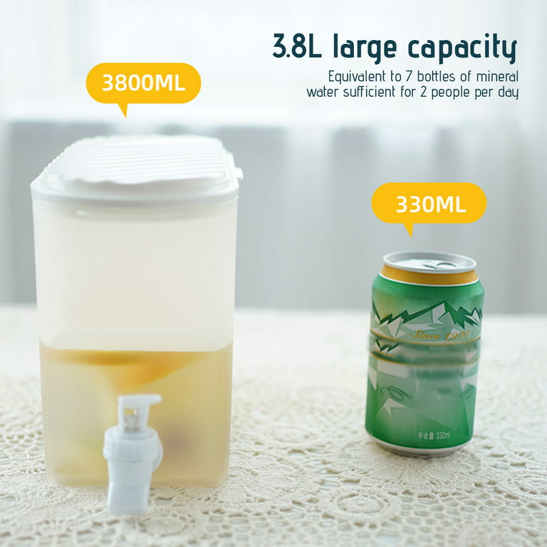 Kitchen Utensils Gadgets 3L Large ,Beverage Dispenser With Faucet Ice  Lemonade Juice Container With Lid,Fruit Teapot Lemonade Milk Bucket Drink