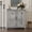 Light Gray + MDF, variant on Elegant Hollow-Carved Sideboard Buffet Cabinet, 2 Butterfly Cut Acrylic Mirrored Doors, Brown Laminate MDF with Adjustable Shelf, Accent Cabinet for Living Room, Kitchen & Entryway,Brown