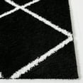 thumbnail image 3 of SAFAVIEH Tahoe Elwyn Geometric Shag Area Rug, Black/White, 5' x 7', 3 of 8