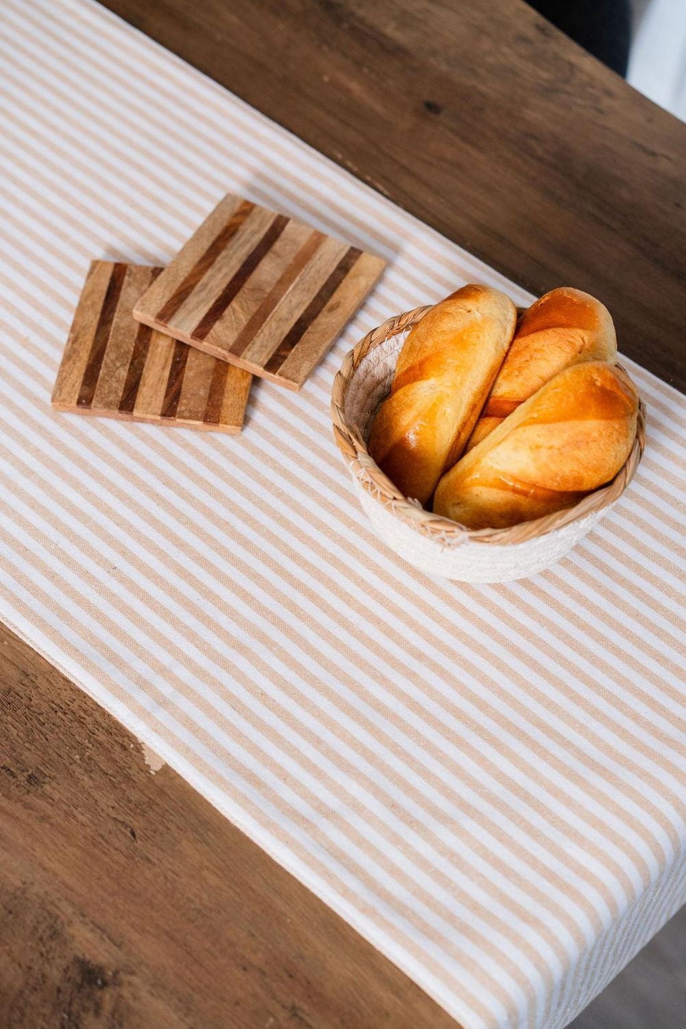 Elevate Your Dining Experience with Fabstyles Bistro Stripe Runner.