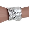 thumbnail image 2 of Women Ethnic Fashion Jewelry Silver Metal Elephant Cuff Bracelet, 2 of 10