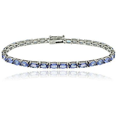 8.0 Carat T.G.W. Tanzanite Oval Line Bracelet, 7.25