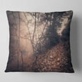 thumbnail image 2 of Designart Vintage Style Leaves and Trees - Landscape Photography Throw Pillow - 16x16, 2 of 5