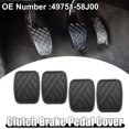 thumbnail image 2 of Unique Bargains 4 Pcs Car Anti-Slip Clutch Brake Pedal Cover No.49751-58J00 for Suzuki SX4 2007-2014 Black, 2 of 6