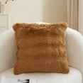 thumbnail image 3 of Bubble Plush Pillowcase Soft Velvet Feel Decorative Cushion Cover for Sofa Bed Living Room Stress Relief Backrest Lumbar, 17x17 inch Khaki, 3 of 3