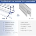 thumbnail image 3 of Tira de sellado de 100 cm para puertas de ducha selladas, junta impermeable de PVC para mamparas de ducha, protección impermeable para vidrio de 4-6 mm., 3 of 5