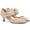 beige, variant on Ladies' low-heeled kitten-heeled pointed-toe sandals with a hollow-out design, elegant party and wedding shoes