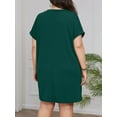 thumbnail image 5 of SIEANE Womens Plus Size Dress Casual Loose T-Shirt Dress with Pockets 1X-5X, 5 of 6