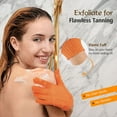 thumbnail image 4 of Luxspire 5 Piece Self Tanning Mitt Applicator Kit, Soft Tanner Mitt Set with Exfoliating Glove, Back Lotion Applicator, Face Makeup Brush, Mini Finger Face Mitt for Lotions, Mousses,Creams, 4 of 8