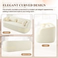 thumbnail image 6 of Muumblus 86“ Chenille Boneless Sofa, Modern Upholstered Living Room Couch, Cozy Curved 3-Seater Cloud Sofa, Beige, 6 of 9